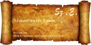 Szauervein Emma névjegykártya